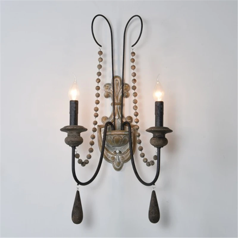American Country Retro Wood Wall Lamp Art Wooden Bead Decor Wall Sconces Living Room Farmhouse Bedside Aisle Lighting Vintage
American Country Retro Wood Wall Lamp Art Wooden Bead Decor Wall Sconces Living Room Farmhouse Bedside Aisle Lighting Vintage