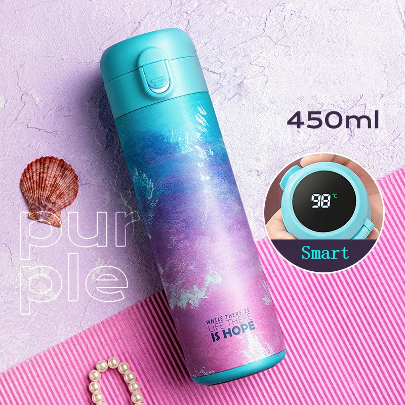 450ml Smart Bounce Thermos Bottle Mug Temperature Display Stainless Steel Vacuum Flask Water Bottle Thermos Cup Gift for Adult
450ml Smart Bounce Thermos Bottle Mug Temperature Display Stainless Steel Vacuum Flask Water Bottle Thermos Cup Gift for Adult