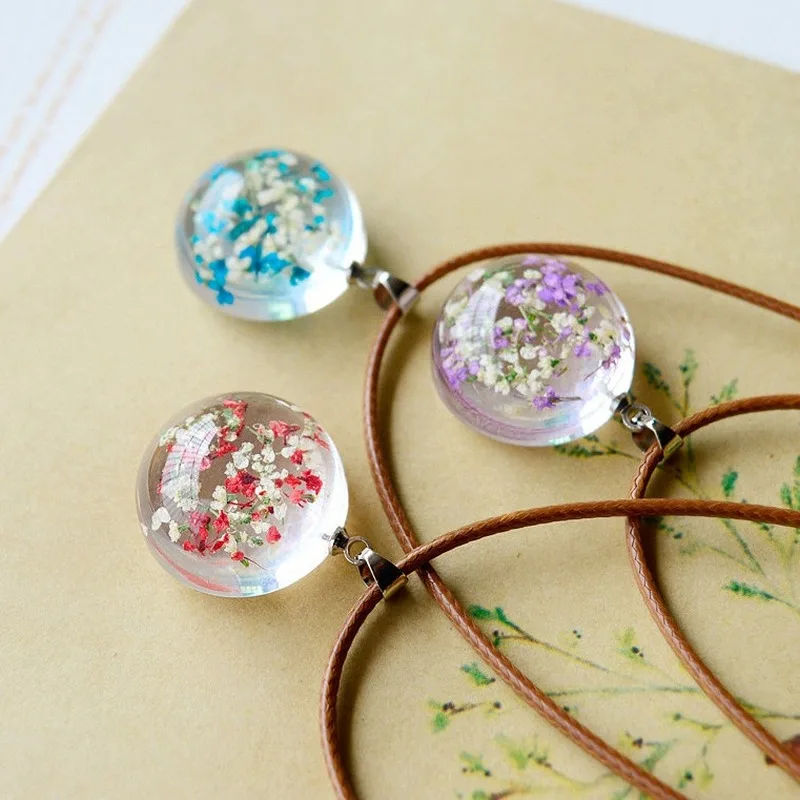 New Arrival Literary and Artistic Small and Fresh Color Matching Floral Hemispherical Dry Flower Necklace 3 Colors
New Arrival Literary and Artistic Small and Fresh Color Matching Floral Hemispherical Dry Flower Necklace 3 Colors