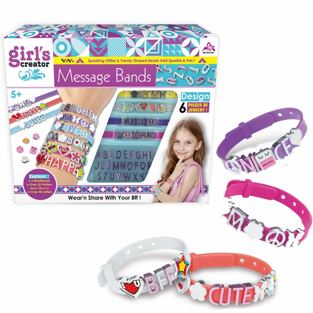DIY Bracelet Set Innovative Handmade Necklace Toy Kit Homemade Woven Letter Bracelet Necklace Girl Play House Jewelry Toys
DIY Bracelet Set Innovative Handmade Necklace Toy Kit Homemade Woven Letter Bracelet Necklace Girl Play House Jewelry Toys