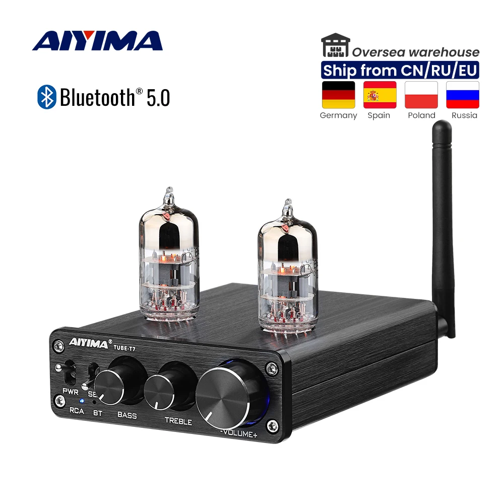 AIYIMA Bluetooth 5 0 6N3 ламповый усилитель предусилитель HiFi стерео вакуумный трубчатый с
