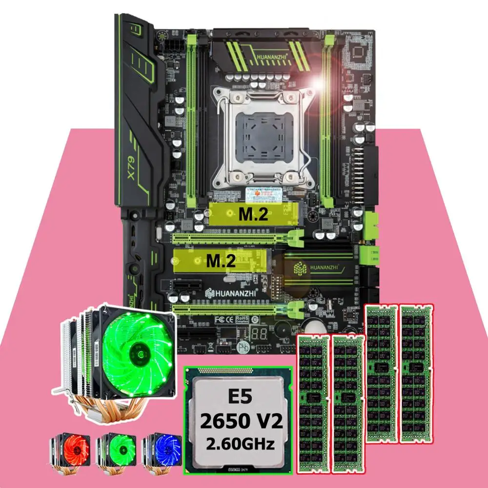 HUANANZHI X79 Super Motherboard Combos DIY Dual M.2 SSD Slots CPU Intel Xeon E5 2650 V2 64G RAM 4*16G RECC 6 Tubes CPU Cooler
HUANANZHI X79 Super Motherboard Combos DIY Dual M.2 SSD Slots CPU Intel Xeon E5 2650 V2 64G RAM 4*16G RECC 6 Tubes CPU Cooler