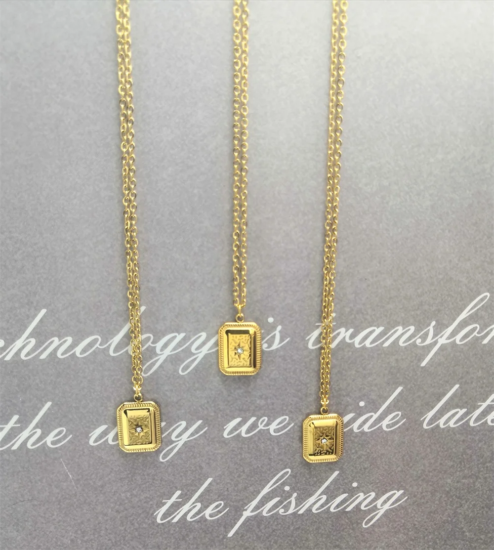 Stainless Steel Gold Sun Star Choker Necklace for Women Geometric Square Pendant Chain Necklace Cubic Zirconia Jewelry Gifts
Stainless Steel Gold Sun Star Choker Necklace for Women Geometric Square Pendant Chain Necklace Cubic Zirconia Jewelry Gifts