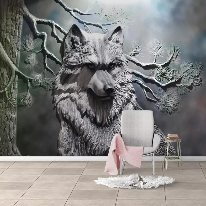 Custom Mural European Style 3D Stereoscopic Embossed Forest Wolf Non-woven Wallpaper For Living Room Restaurant Bedroom Decor
Custom Mural European Style 3D Stereoscopic Embossed Forest Wolf Non-woven Wallpaper For Living Room Restaurant Bedroom Decor