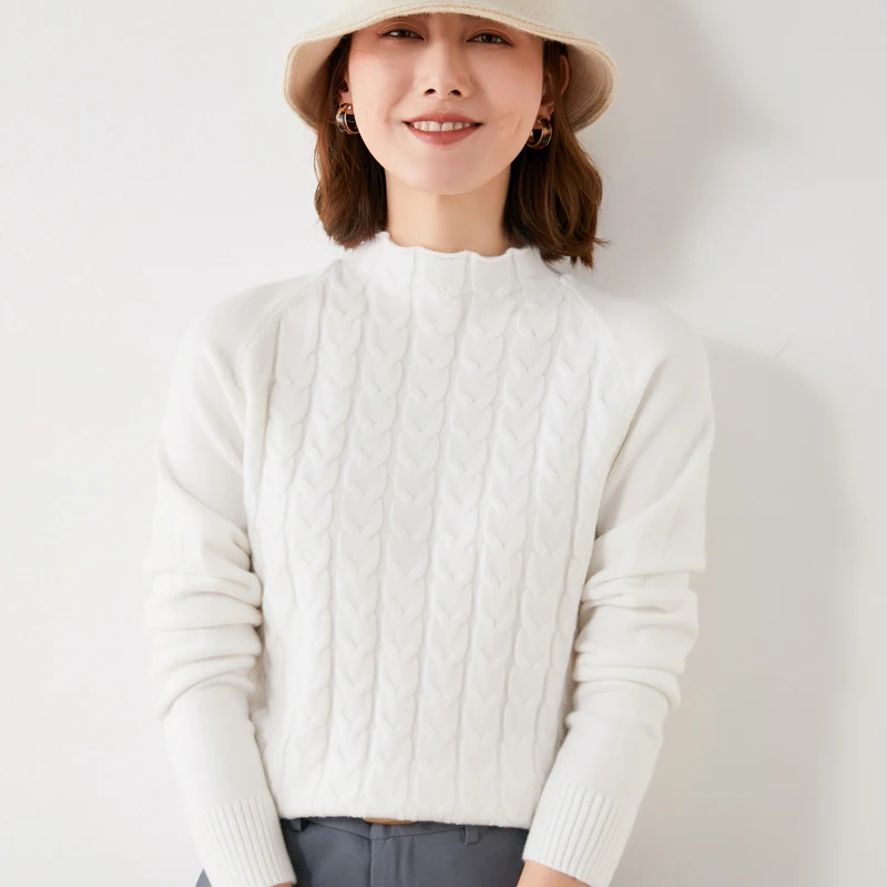 2021 woman winter 100% Cashmere sweaters knitted Pullovers jumper Warm Female Mock Neck blouse blue long sleeve clothing
2021 woman winter 100% Cashmere sweaters knitted Pullovers jumper Warm Female Mock Neck blouse blue long sleeve clothing