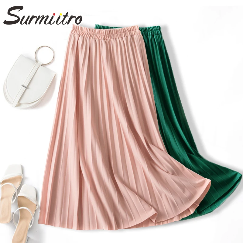 SURMIITRO Long Pleated Skirt Women 2021 Spring Autumn Fashion Pink Black Korean Elegant Sun School High Waist Female Skirt
SURMIITRO Long Pleated Skirt Women 2021 Spring Autumn Fashion Pink Black Korean Elegant Sun School High Waist Female Skirt