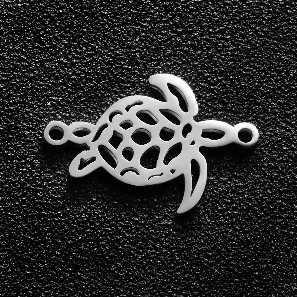 15 pcs Stainless Steel Mirror Polished Hollow Sea Turtle Charms Connectors Cute Turtle Animal Pendant DIY Jewelry
15 pcs Stainless Steel Mirror Polished Hollow Sea Turtle Charms Connectors Cute Turtle Animal Pendant DIY Jewelry
