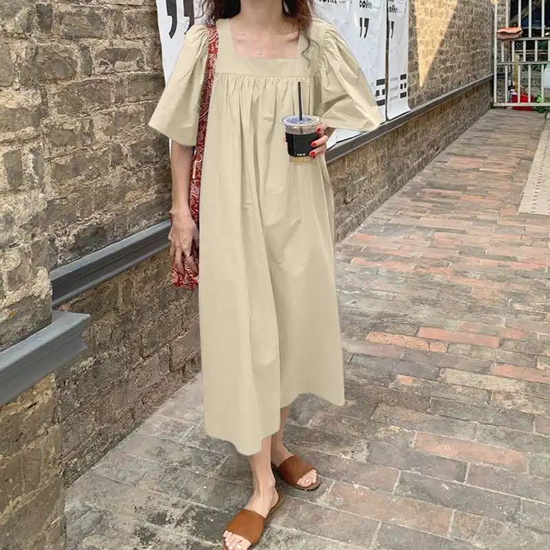 Bohemian Baggy Beach Maxi Sundress Women Casual Holiday Robe Kaftan Solid Long Shirt Dress Fashion Loose Solid Vestidos Sarafans
Bohemian Baggy Beach Maxi Sundress Women Casual Holiday Robe Kaftan Solid Long Shirt Dress Fashion Loose Solid Vestidos Sarafans