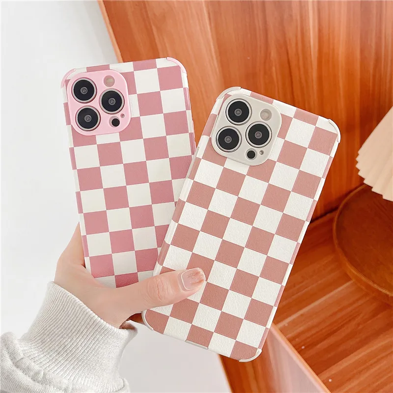Japan Korean Pink Checkerboard Leather Phone Case For IPhone 6 7 8 PLus X XR XS 11 12 13 Pro Max Bumper Soft TPU Back Cover
Japan Korean Pink Checkerboard Leather Phone Case For IPhone 6 7 8 PLus X XR XS 11 12 13 Pro Max Bumper Soft TPU Back Cover