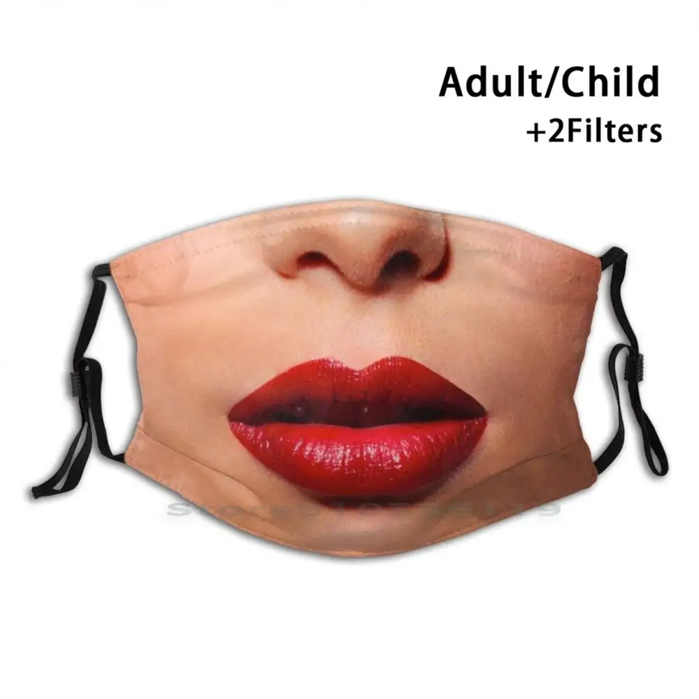 Mask - Red Lipstick Realistic Face Mouth Adult Kids Washable Funny Face Mask With Filter Cold Hygiene Flu Quarantine Work From
Mask - Red Lipstick Realistic Face Mouth Adult Kids Washable Funny Face Mask With Filter Cold Hygiene Flu Quarantine Work From