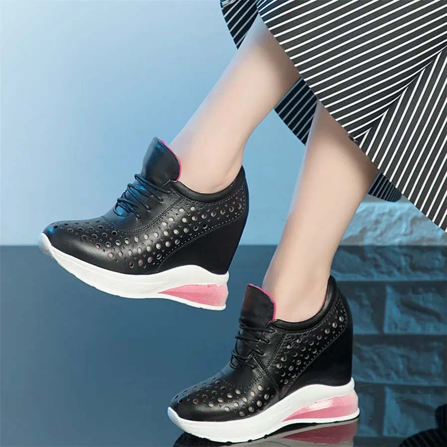 Lace Up Platform Pumps Shoes Women Genuine Leather Wedges High Heel Ankle Boots Female Round Toe Fashion Sneakers Casual Shoes
Lace Up Platform Pumps Shoes Women Genuine Leather Wedges High Heel Ankle Boots Female Round Toe Fashion Sneakers Casual Shoes