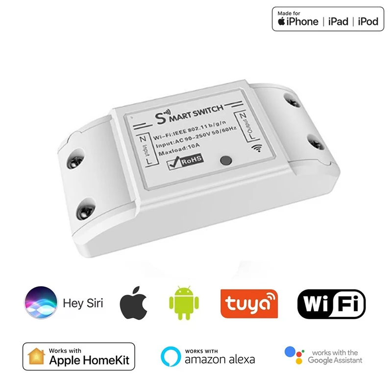 Wireless Smart Remote Light Switch Controller Timer Module 10A Universal Wifi Breaker Switch Works With Alexa Google Home
Wireless Smart Remote Light Switch Controller Timer Module 10A Universal Wifi Breaker Switch Works With Alexa Google Home