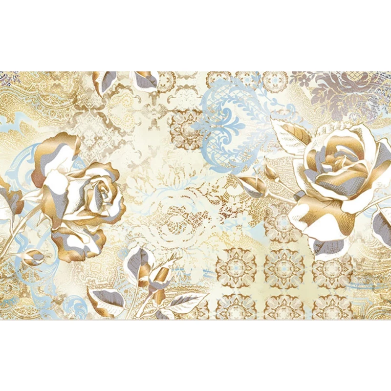 PVC Wallpaper Luxury European Pattern Golden Rose Flower Damascus Mural Wallpaper 3d
PVC Wallpaper Luxury European Pattern Golden Rose Flower Damascus Mural Wallpaper 3d