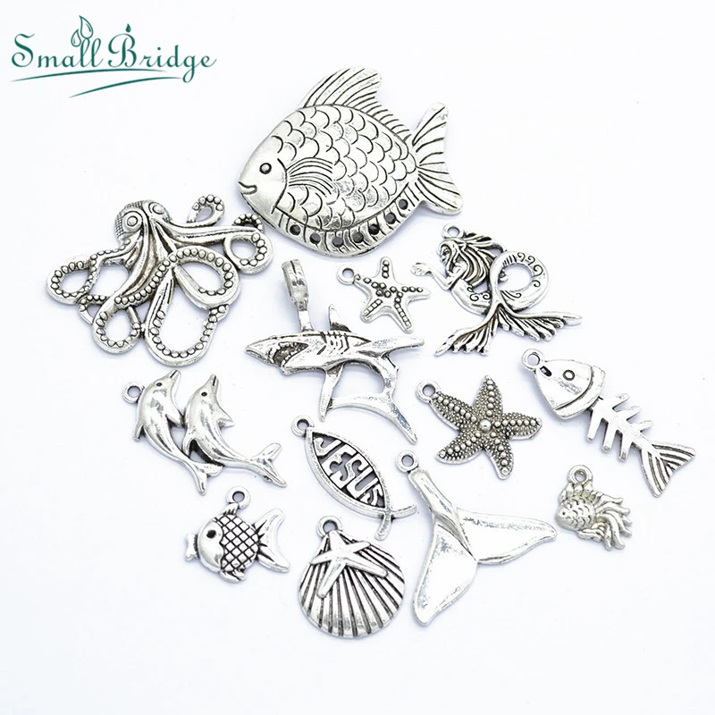 Multiple Sizes Ancient Silver Colour Metal Beads Ocean Series Charms Pendant DIY Beads Jewelry Accessories Alloy Beads M307
Multiple Sizes Ancient Silver Colour Metal Beads Ocean Series Charms Pendant DIY Beads Jewelry Accessories Alloy Beads M307