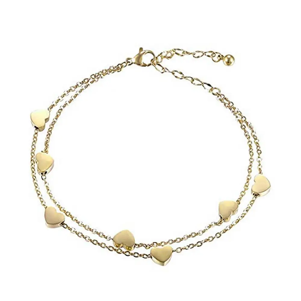 Fashion Women Alloy Heart Charm Dual Layer Chain Bracelet Party Jewelry Gift
Fashion Women Alloy Heart Charm Dual Layer Chain Bracelet Party Jewelry Gift