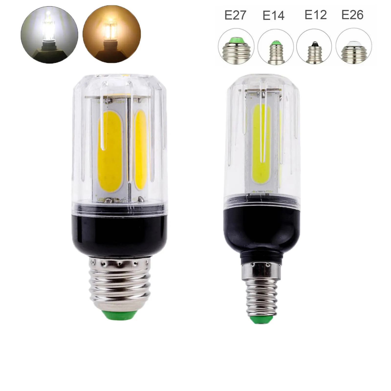 

2pcs 12W 16W E27 E14 E12 E26 B22 LED COB Corn Light Bulbs AC 85-265V 110V 220V for Home,Office, Store, Restaurant, Halls,etc