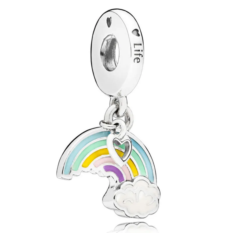 100% 925 Sterling Silver Charm New Silver Plated Copper Rainbow Pendant Fit Pandora Women Bracelet & Necklace Diy Jewelry
100% 925 Sterling Silver Charm New Silver Plated Copper Rainbow Pendant Fit Pandora Women Bracelet & Necklace Diy Jewelry