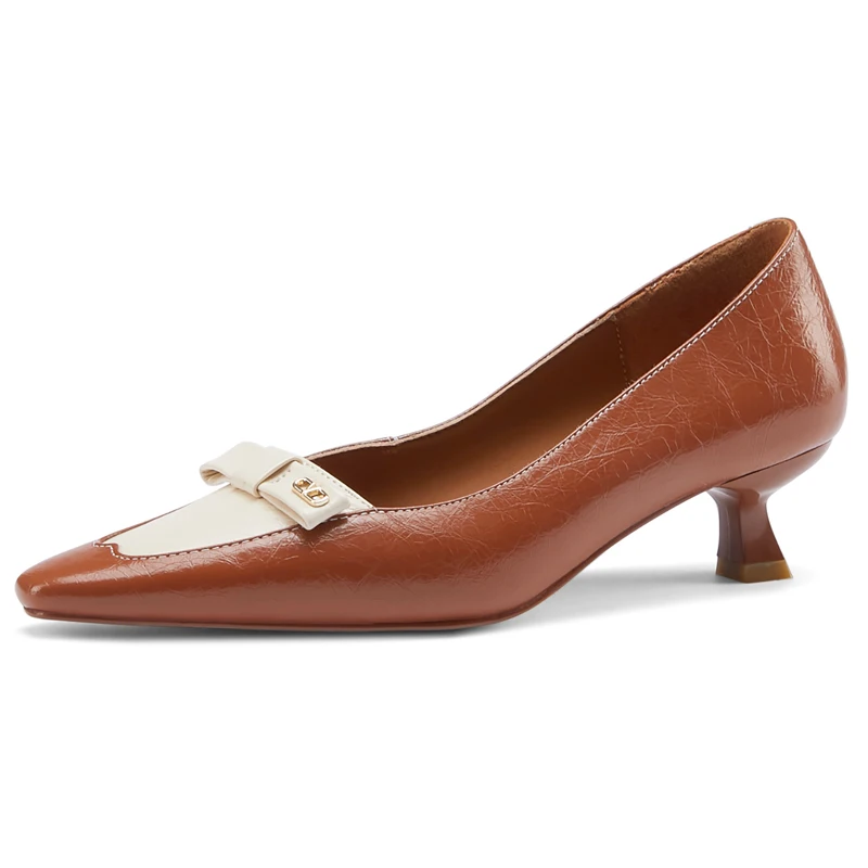 Spring Women Mid Heels Elegant Ladies Genuine Leather Pointed Toe Party Shoes Woman Beige Brown Bowknot Thin Heeled Pumps M019
Spring Women Mid Heels Elegant Ladies Genuine Leather Pointed Toe Party Shoes Woman Beige Brown Bowknot Thin Heeled Pumps M019