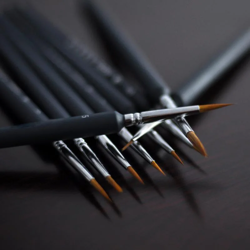 11pc Miniature Paint Brush Set 00000-7 Professional Nylon Brush Acrylic Painting Thin Hook Line Pen Art Supplies Hand Painted A3
11pc Miniature Paint Brush Set 00000-7 Professional Nylon Brush Acrylic Painting Thin Hook Line Pen Art Supplies Hand Painted A3