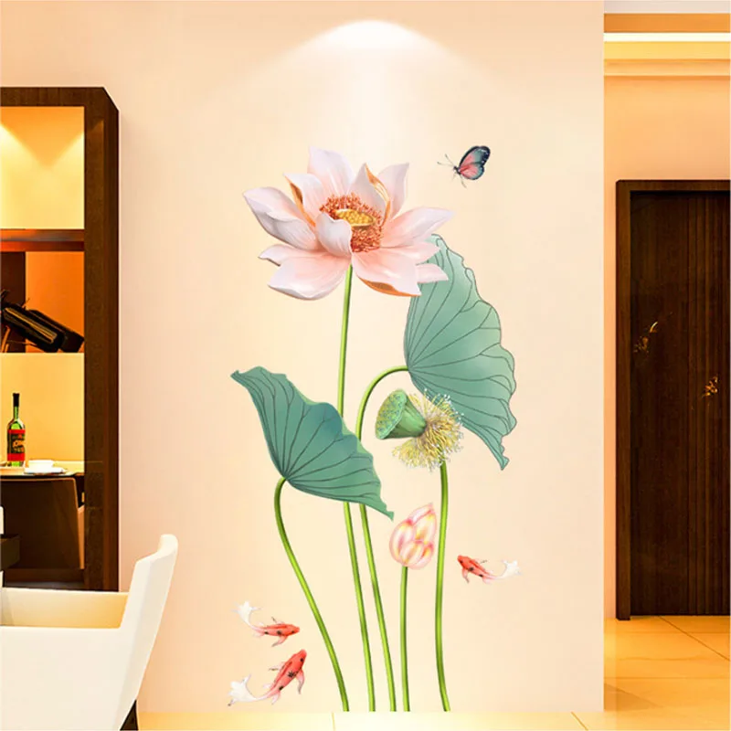 Chinese Style Lotus Wall Sticker TV Sofa Living Room Background Decoration Self Adhesive Wallpaper Mural Art Decals
Chinese Style Lotus Wall Sticker TV Sofa Living Room Background Decoration Self Adhesive Wallpaper Mural Art Decals