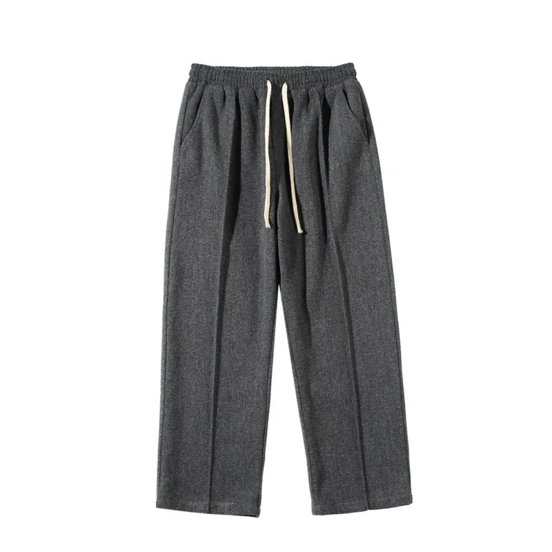 Thick Woolen Pants Men's Fashion Drawstring Casual Wide-leg Pants Men Streetwear Wild Loose Winter Straight Trousers Mens M-5XL
Thick Woolen Pants Men's Fashion Drawstring Casual Wide-leg Pants Men Streetwear Wild Loose Winter Straight Trousers Mens M-5XL