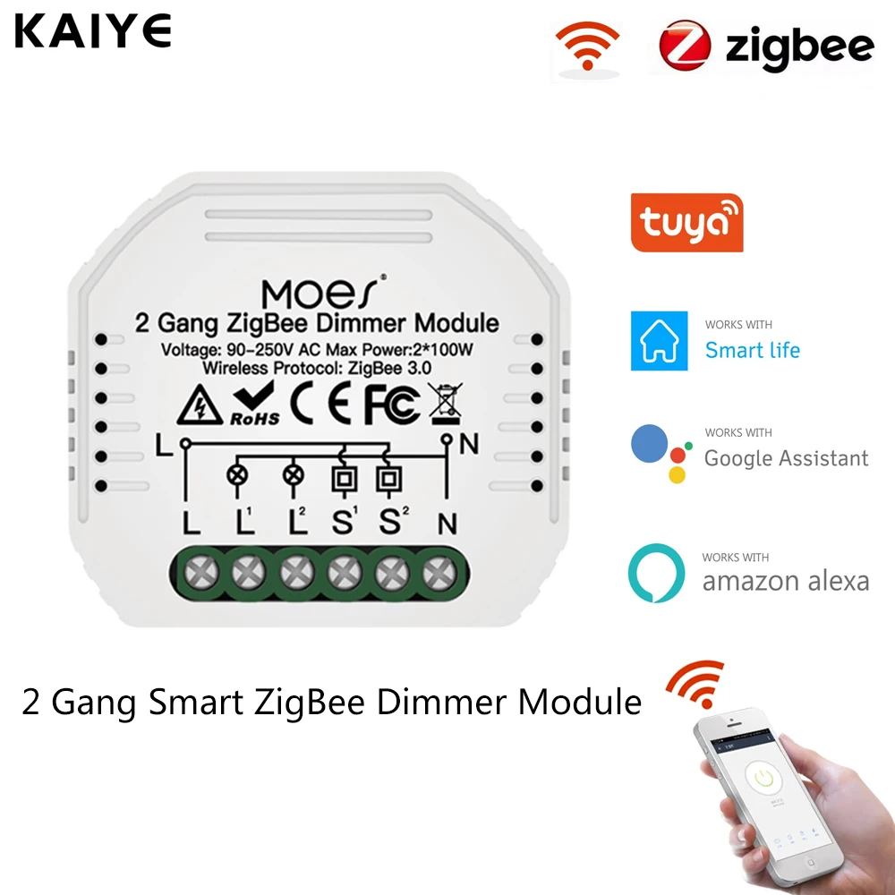 Tuya Smart ZigBee 3,0 диммер модуль Управление; 1/2 способ Дистанционное Управление умный светильник переключатель приложение Smart Life Alexa Google Home
Tuya Smart ZigBee 3,0 диммер модуль Управление; 1/2 способ Дистанционное Управление умный светильник переключатель приложение Smart Life Alexa Google Home