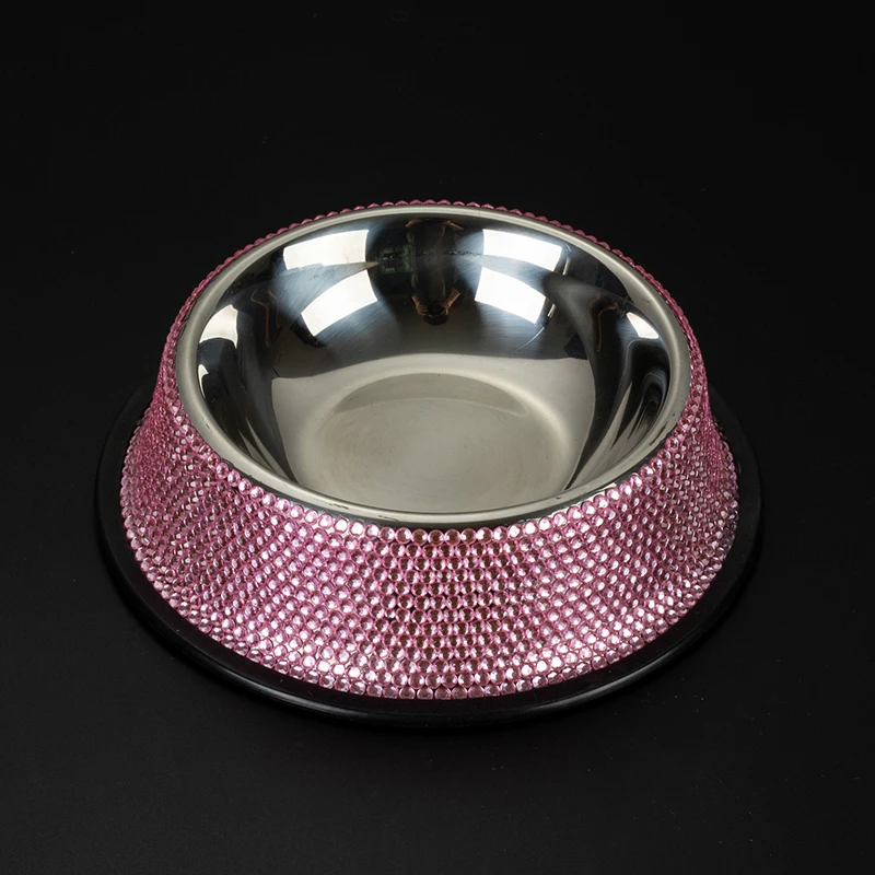 New Hot Accessories for Dogs Water Bowl Puppies Crystal Dish Stainless Steel Rhinestone Inlaid Pet Cats Kittens Food Container
New Hot Accessories for Dogs Water Bowl Puppies Crystal Dish Stainless Steel Rhinestone Inlaid Pet Cats Kittens Food Container
