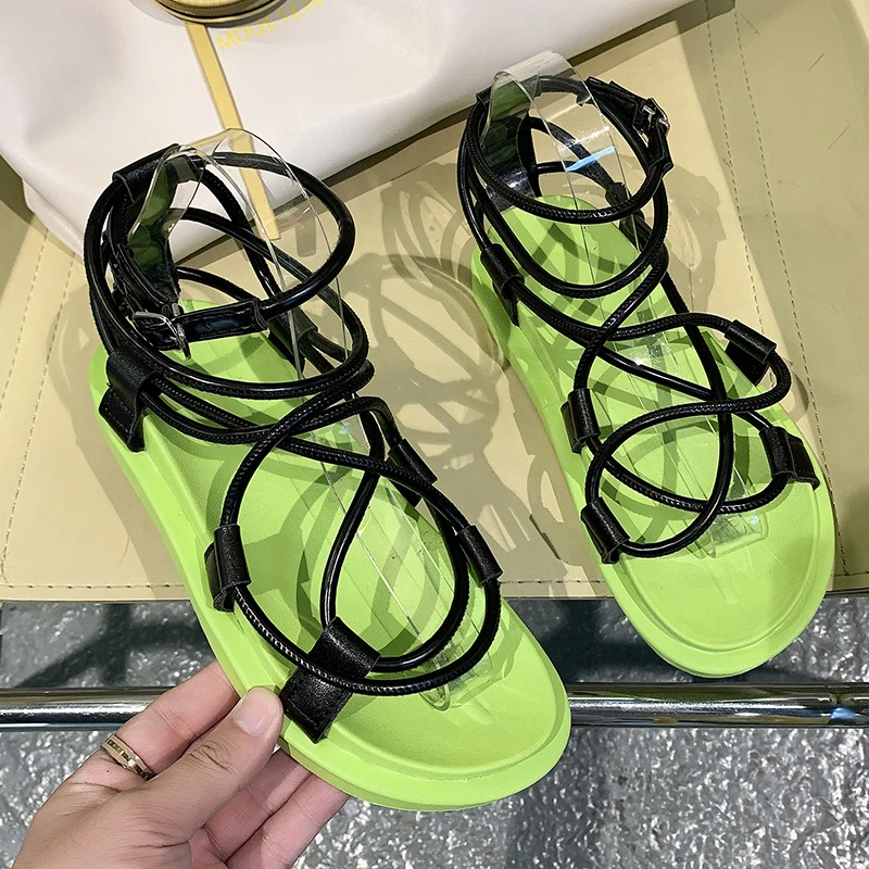 2021 Summer Sandals Woman Braided Rope Beach Shoes Open Toe Ladies Beach Sandals Roman Gladiator Sandals Ankle Straps Sandals
2021 Summer Sandals Woman Braided Rope Beach Shoes Open Toe Ladies Beach Sandals Roman Gladiator Sandals Ankle Straps Sandals