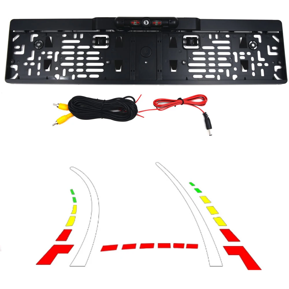 New Arrival Dynamic Trajectory European License Plate Frame Rear View Camera System With Night Vision IR Lights
New Arrival Dynamic Trajectory European License Plate Frame Rear View Camera System With Night Vision IR Lights