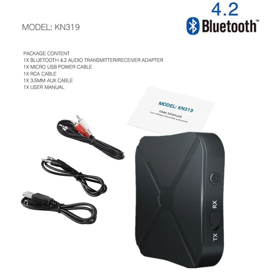Grwibeou Bluetooth 5.0 4.2 Receiver and Transmitter Audio Music Stereo Wireless Adapter RCA 3.5MM AUX Jack For Speaker TV Car PC
Grwibeou Bluetooth 5.0 4.2 Receiver and Transmitter Audio Music Stereo Wireless Adapter RCA 3.5MM AUX Jack For Speaker TV Car PC
