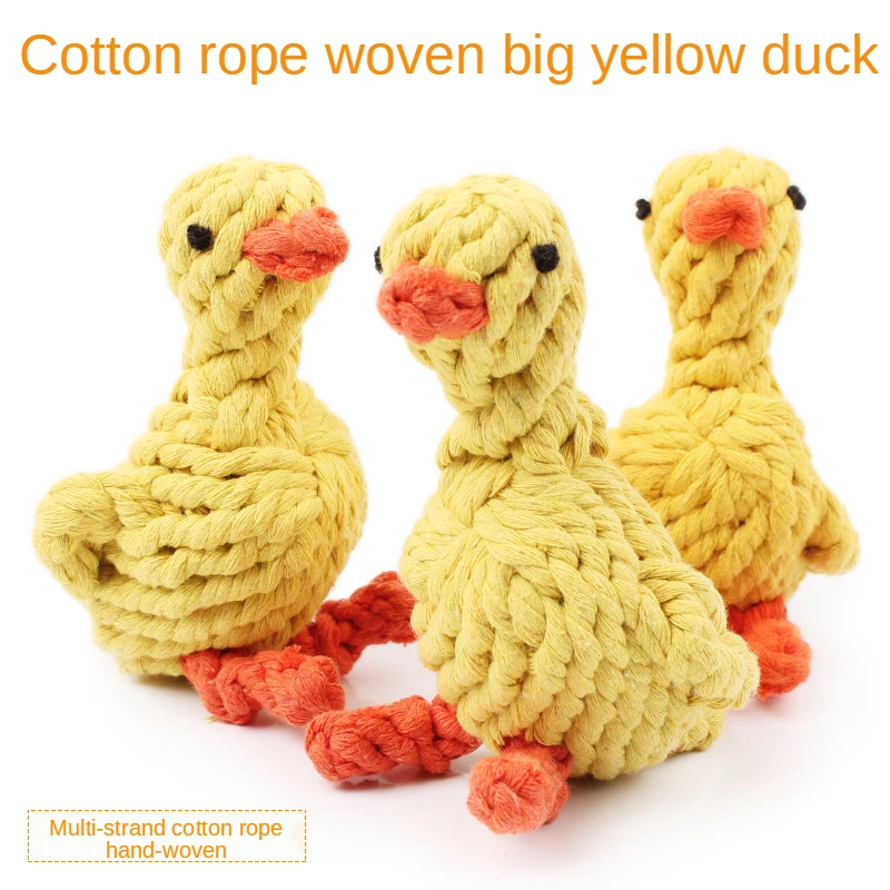 Cotton Rope-Woven Big Yellow Duck Dog Toys Woven Cotton Rope Pet Toys Dog Toys for Small Dogs Non Toxic Pet Toys
Cotton Rope-Woven Big Yellow Duck Dog Toys Woven Cotton Rope Pet Toys Dog Toys for Small Dogs Non Toxic Pet Toys