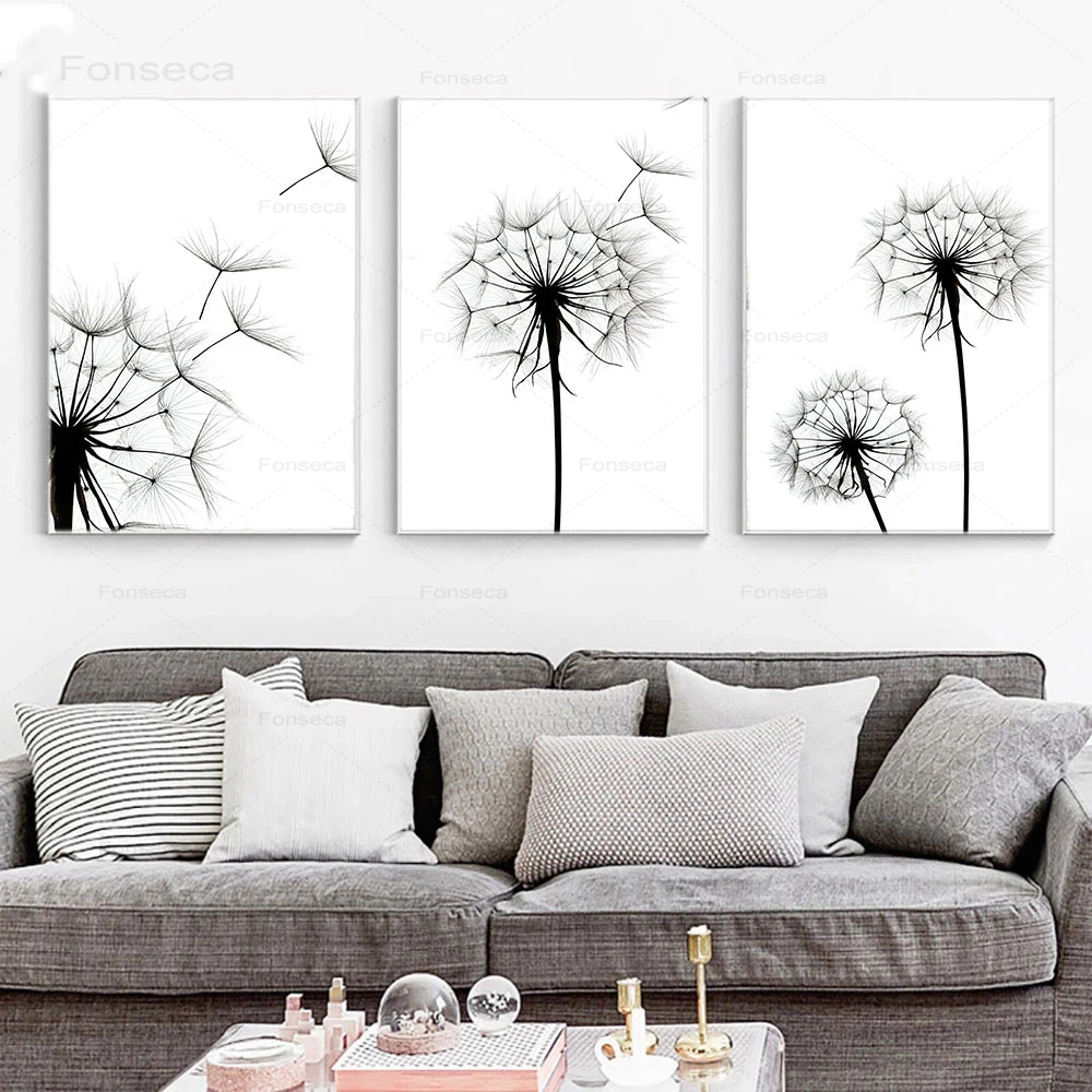 Nordic Poster Dandelion Flowers Painting Minimalist Black and White Canvas Poster Modern Wall Pictures for Living Room Decor
Nordic Poster Dandelion Flowers Painting Minimalist Black and White Canvas Poster Modern Wall Pictures for Living Room Decor