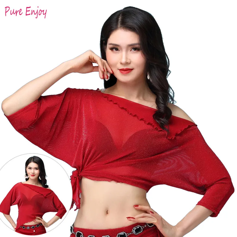 Adult Sexy Mesh Belly Dance Tops Shirt Costumes for Women Bellydance Indian Dancing Clothes Dancer Wear
Adult Sexy Mesh Belly Dance Tops Shirt Costumes for Women Bellydance Indian Dancing Clothes Dancer Wear