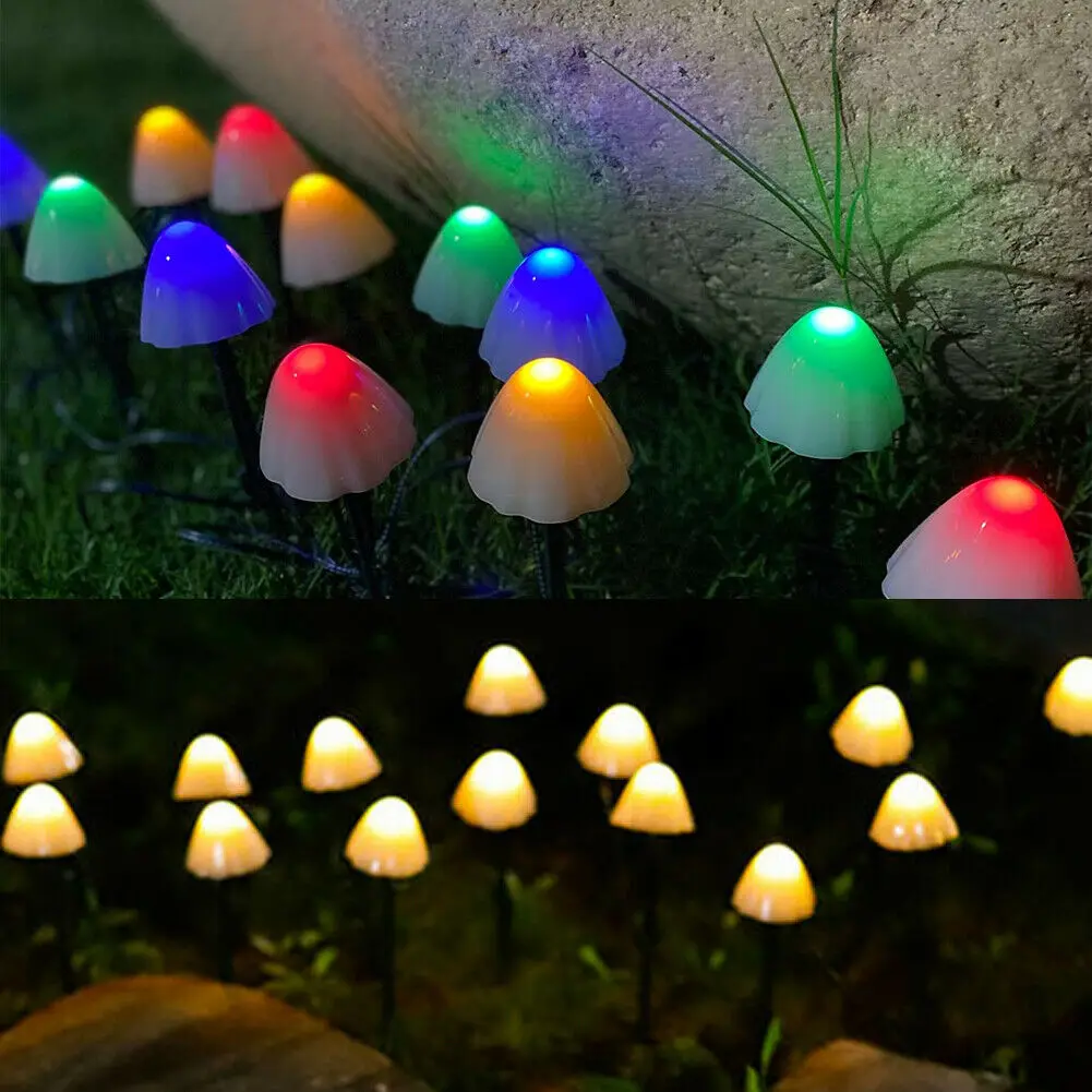 Solar Powered LED String Lights Mushroom Fairy Light Outdoor Lighting Garden Decoration Waterproof Christmas Party Wedding Lamps
Solar Powered LED String Lights Mushroom Fairy Light Outdoor Lighting Garden Decoration Waterproof Christmas Party Wedding Lamps