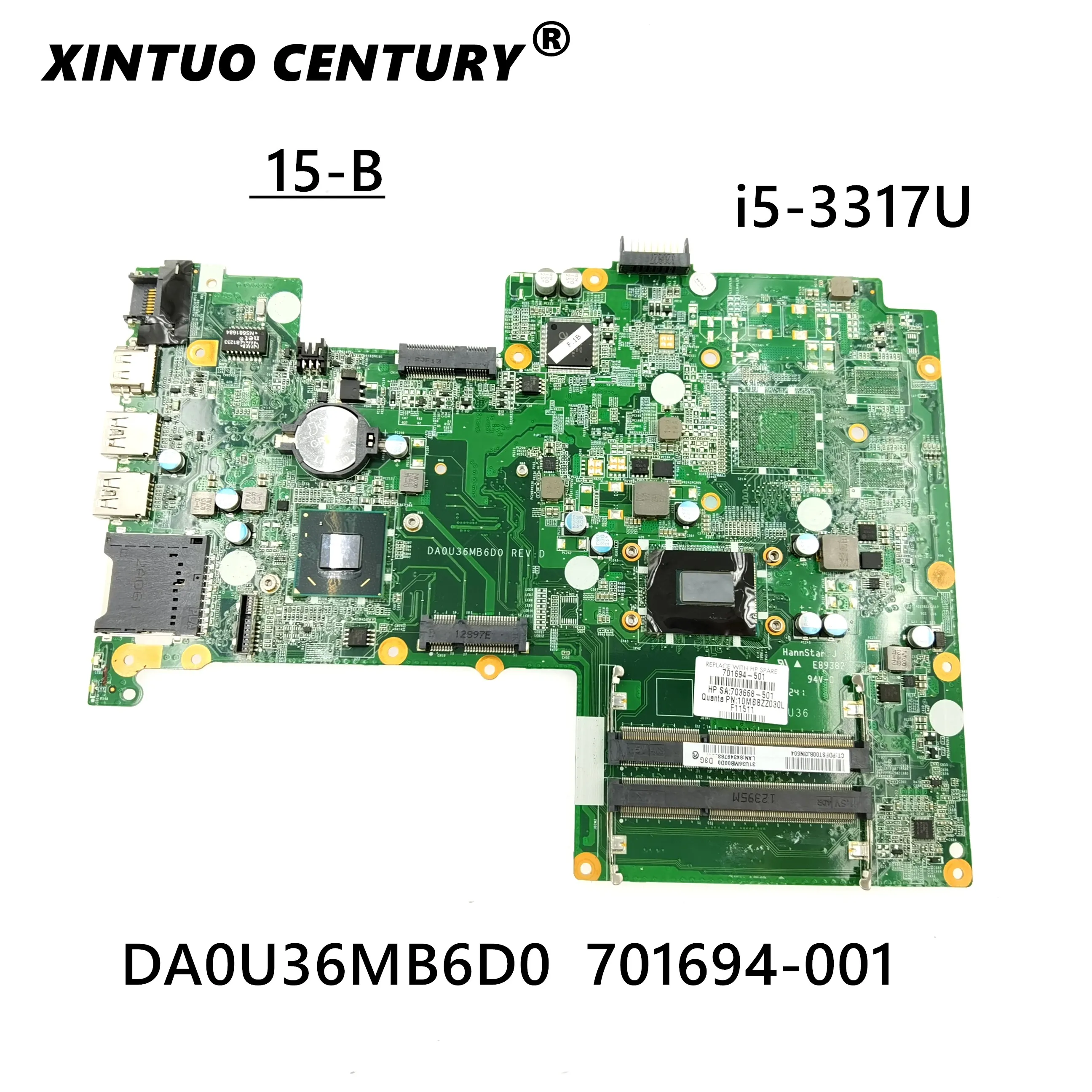 701694-001 701694-501 701694-601 для HP 15-B 15T материнская плата для ноутбука DA0U36MB6D0 со стандартами памяти DDR3 100%
701694-001 701694-501 701694-601 для HP 15-B 15T материнская плата для ноутбука DA0U36MB6D0 со стандартами памяти DDR3 100%