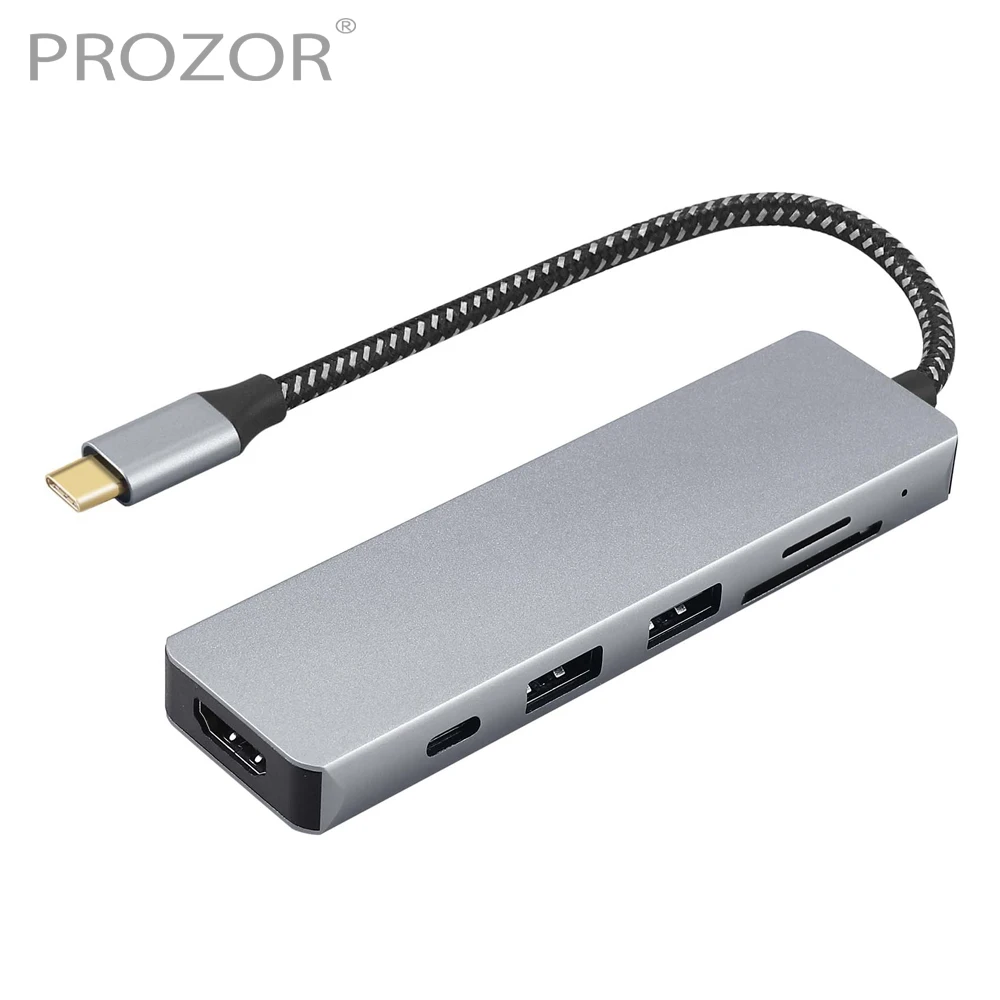 USB-концентратор Prozor 6 в 1, многопортовый адаптер, USB 100, USB 3,0, кардридер SD/TF
USB-концентратор Prozor 6 в 1, многопортовый адаптер, USB 100, USB 3,0, кардридер SD/TF