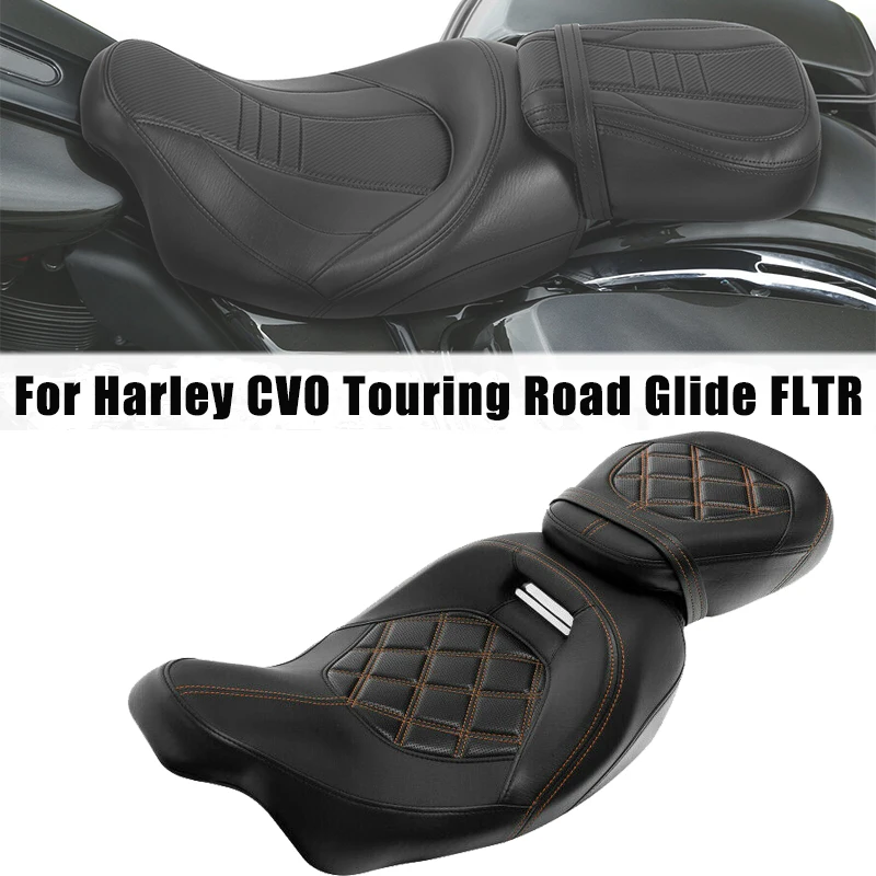 Motorcycle Driver Passenger Seat Two-Piece 2-Up For Harley Touring Electra Glide CVO Street Glide Road King Road Glide 15-2020
Motorcycle Driver Passenger Seat Two-Piece 2-Up For Harley Touring Electra Glide CVO Street Glide Road King Road Glide 15-2020