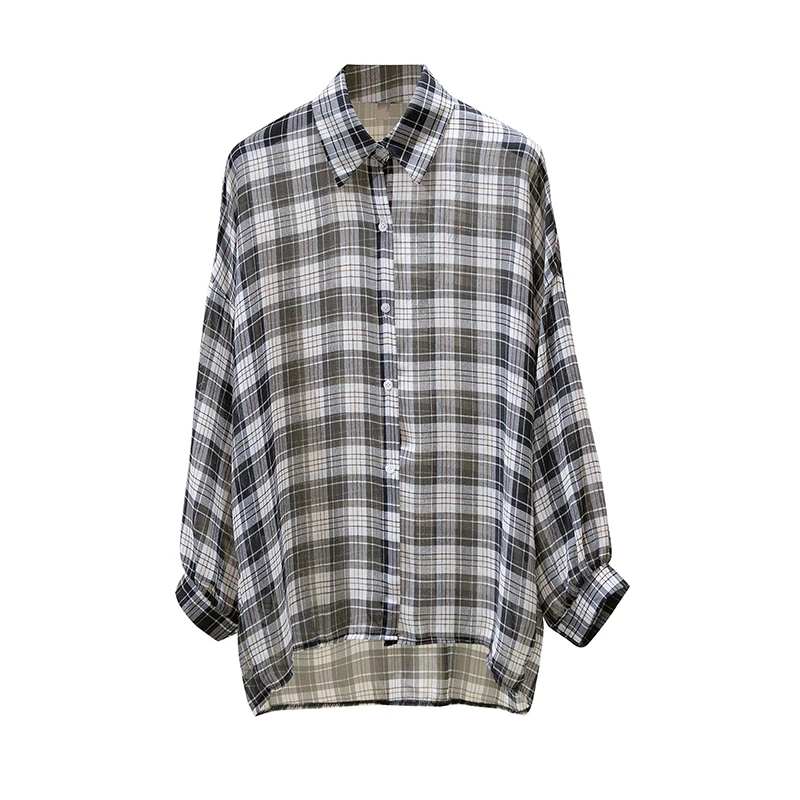 Casual Plaid Shirt Womens Thin Coats Harajuku Summer New Sun Protection Chiffon Blouse Tops Jacket Female Outerwear Loose
Casual Plaid Shirt Womens Thin Coats Harajuku Summer New Sun Protection Chiffon Blouse Tops Jacket Female Outerwear Loose