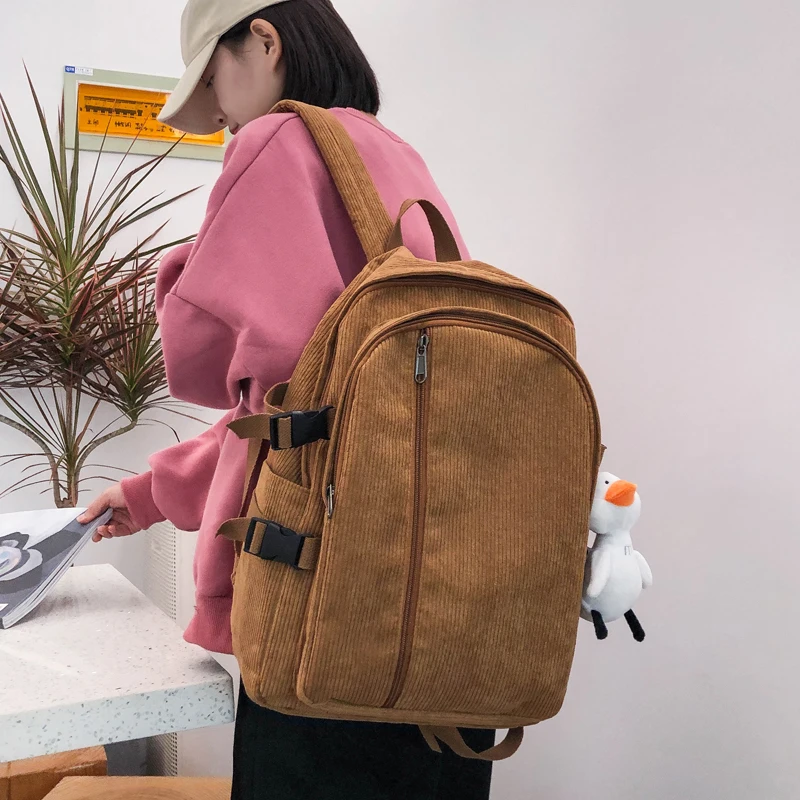Couple Campus Simple Backpack Women Men School Backpacks Female Vintage Corduroy School Bags for Teenage Girls Harajuku Purse
Couple Campus Simple Backpack Women Men School Backpacks Female Vintage Corduroy School Bags for Teenage Girls Harajuku Purse