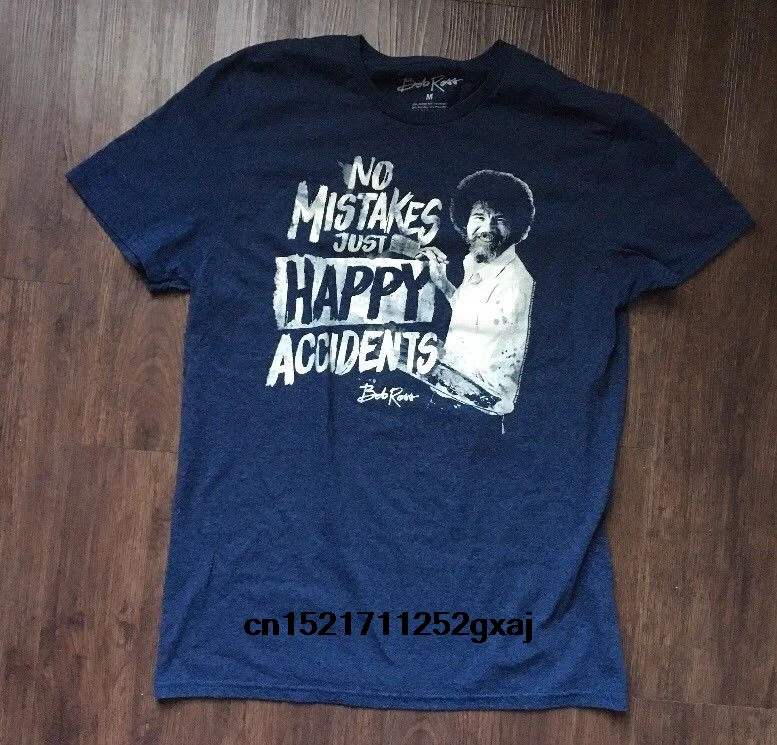 Men T Shirt Bob Ross No Mistakes Just Happy Accidents Funny T-Shirt Novelty Tshirt Women
Men T Shirt Bob Ross No Mistakes Just Happy Accidents Funny T-Shirt Novelty Tshirt Women