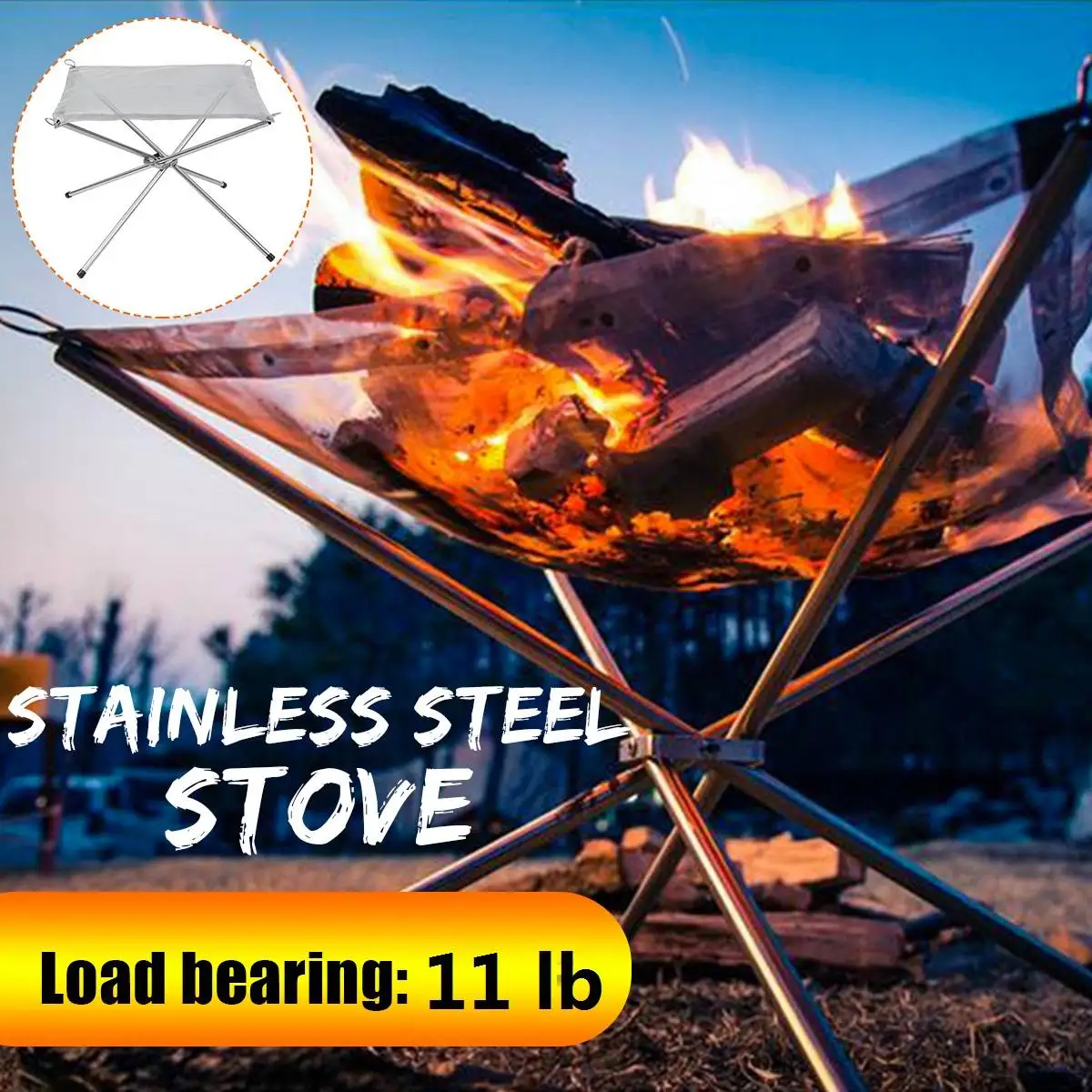 Bonfire Campfire Pit Camping Wood Stove Stand Frame Fire Rack Stainless Steel Foldable Mesh Fire Pit Outdoor Wood Heater Heating
Bonfire Campfire Pit Camping Wood Stove Stand Frame Fire Rack Stainless Steel Foldable Mesh Fire Pit Outdoor Wood Heater Heating