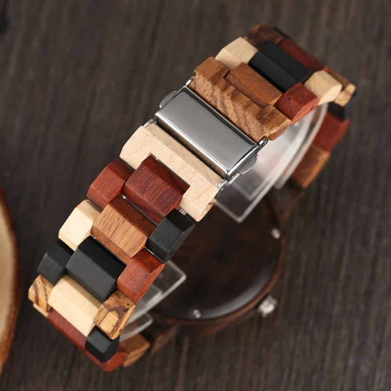 Antique Mens Wood Watches Vintage Ebony Wood Clock Male Unique Mixed Color Wooden Adjustable Band Quartz Watch Relogio Masculino
Antique Mens Wood Watches Vintage Ebony Wood Clock Male Unique Mixed Color Wooden Adjustable Band Quartz Watch Relogio Masculino