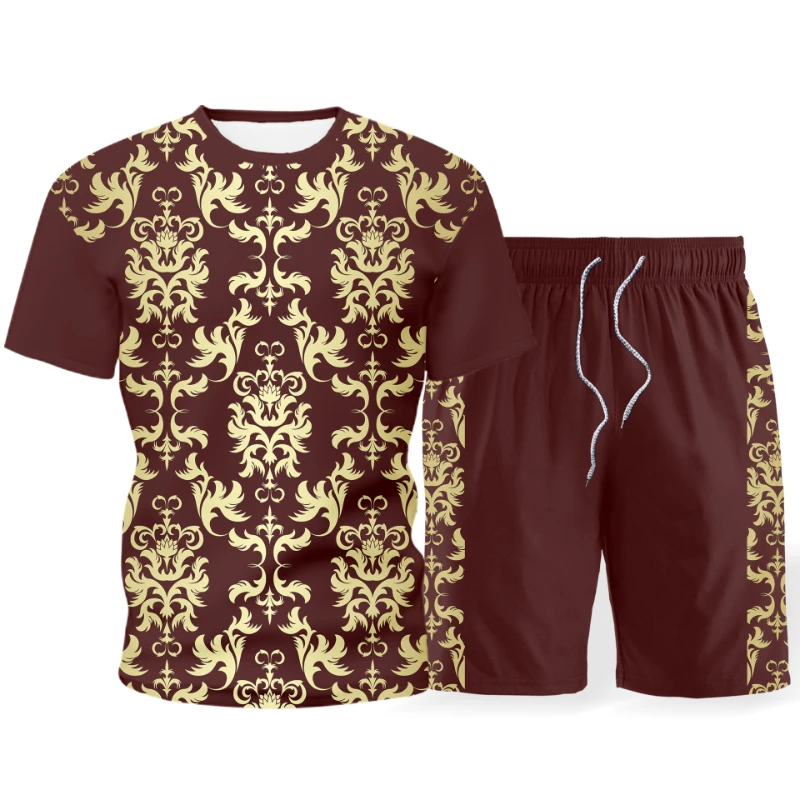 Retro Ethnic Style Men's Sets Summer Trend Beach Short Sleeve Set Nice Sell Well O-Neck T-Shirt Shorts Suit Male Casual Outfit
Retro Ethnic Style Men's Sets Summer Trend Beach Short Sleeve Set Nice Sell Well O-Neck T-Shirt Shorts Suit Male Casual Outfit