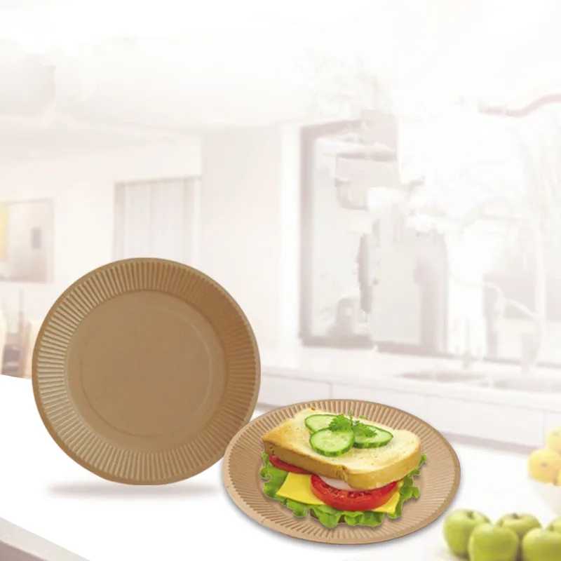 50pcs/pack Disposable Thick Kraft Paper Plate Cake Pan Dessert Plate BBQ Plate Party Supplies
50pcs/pack Disposable Thick Kraft Paper Plate Cake Pan Dessert Plate BBQ Plate Party Supplies