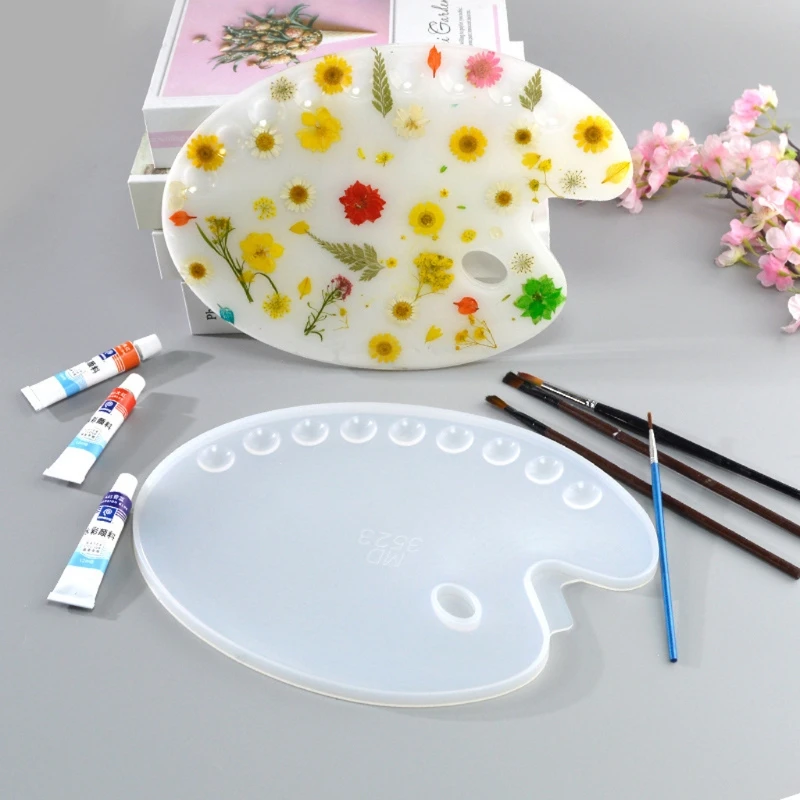 T5UF Handmade Artist Paint Palette Resin Casting Mold Oval Shape Art Palette Resin Mold DIY Oil Paint Pallete Painting Molds
T5UF Handmade Artist Paint Palette Resin Casting Mold Oval Shape Art Palette Resin Mold DIY Oil Paint Pallete Painting Molds