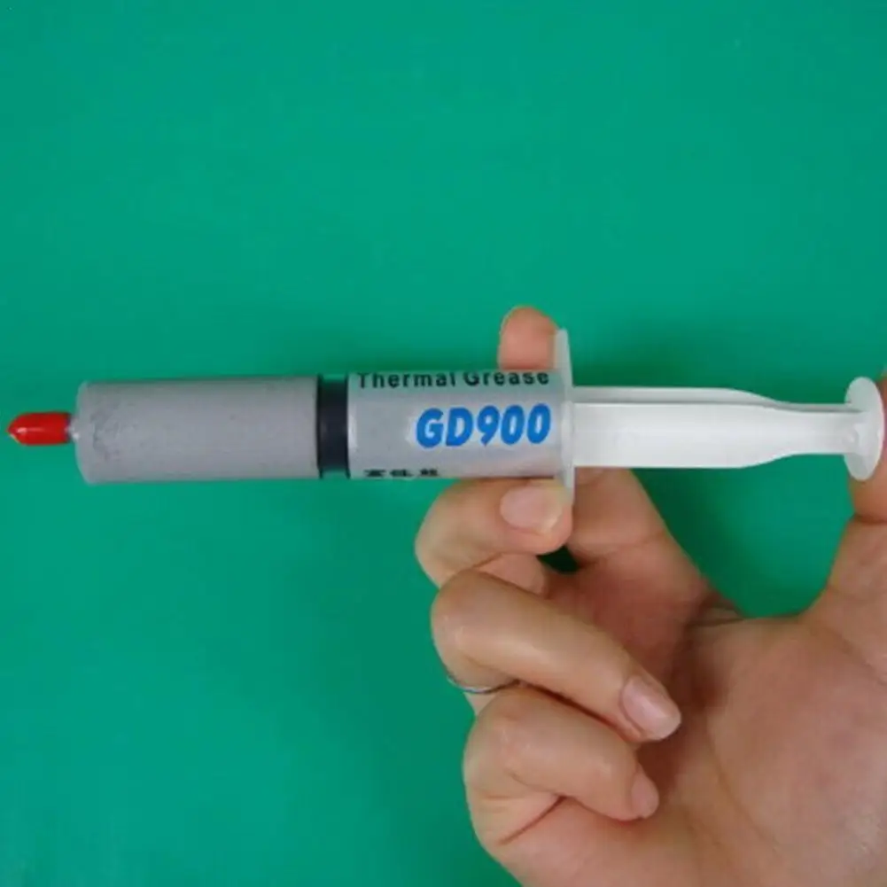 Теплопроводящая силиконовая смазка GD900 паста Серая масса нетто 30 г шприц