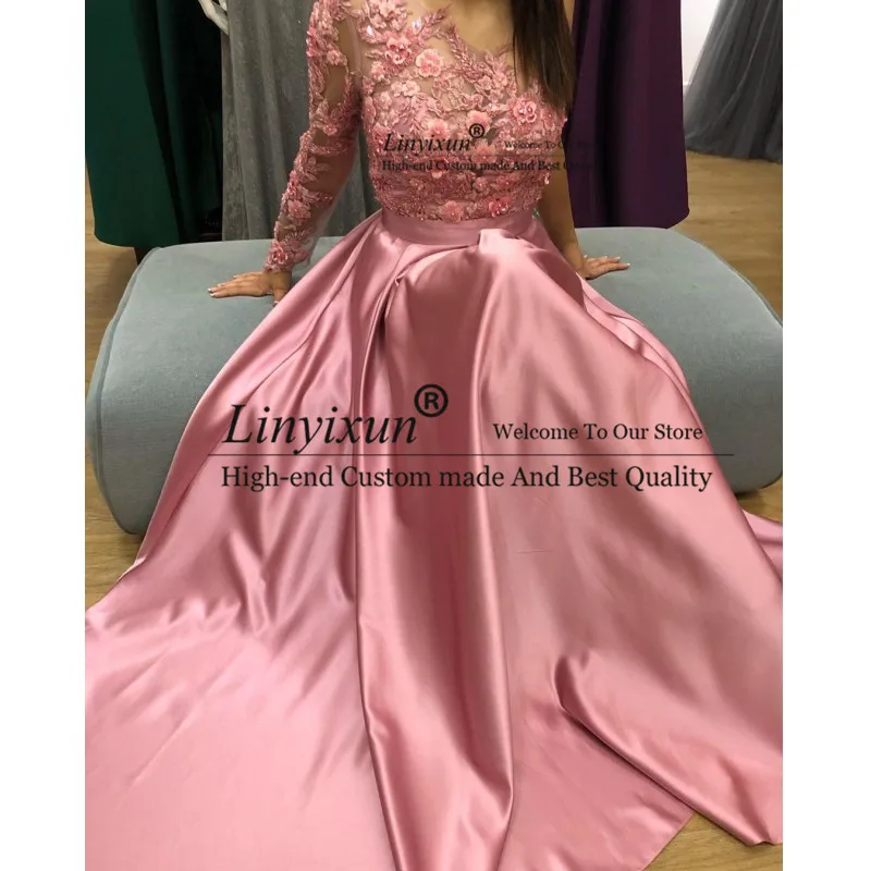 Sexy Plus Size Pink Prom Dresses 2020 Scoop Neck Long Sleeves Arabic Muslim Formal Evening Gown A Line Long Prom Dress
Sexy Plus Size Pink Prom Dresses 2020 Scoop Neck Long Sleeves Arabic Muslim Formal Evening Gown A Line Long Prom Dress