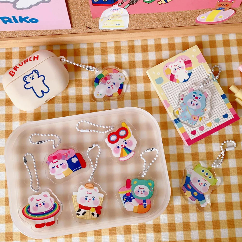 Cream Bear Key Chain Transparent Acrylic Backpack Key Pencil Case Decorative Pendant Student Kawaii Ornament
Cream Bear Key Chain Transparent Acrylic Backpack Key Pencil Case Decorative Pendant Student Kawaii Ornament