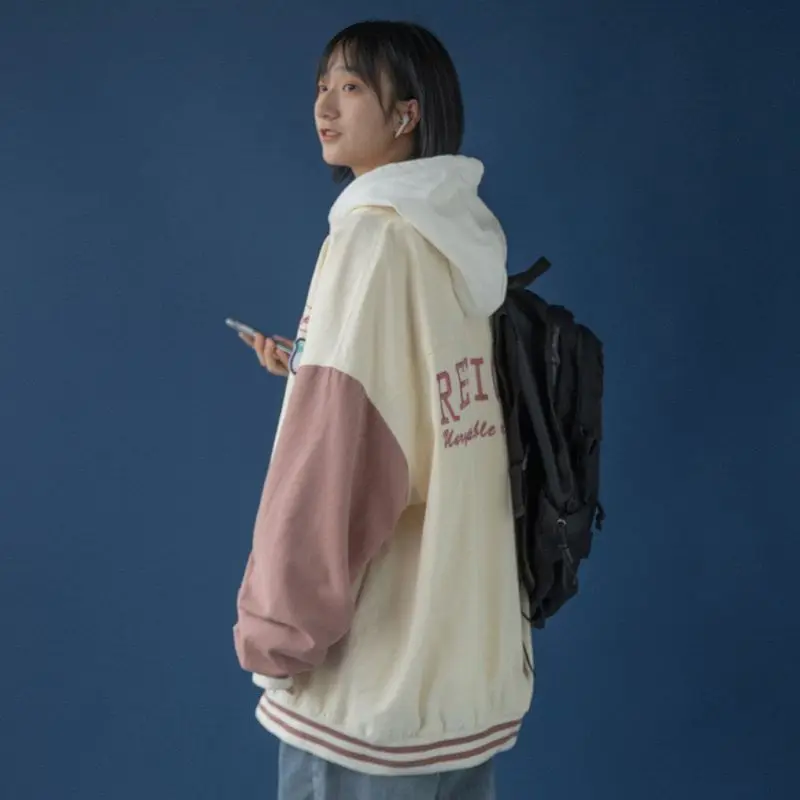 Baseball uniform for women men spring autumn preppy jacket loose all-match stitching trend thin coat Japanese Harajuku style
Baseball uniform for women men spring autumn preppy jacket loose all-match stitching trend thin coat Japanese Harajuku style