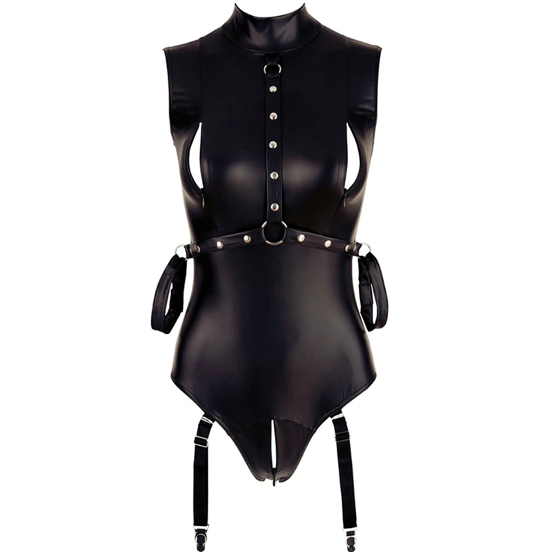Women Pu Leather Bodysuits Sleeveless Mock Neck Turtleneck Bodysuit With Zip Black Sexy Costumes Sexy Bodysuit
Women Pu Leather Bodysuits Sleeveless Mock Neck Turtleneck Bodysuit With Zip Black Sexy Costumes Sexy Bodysuit